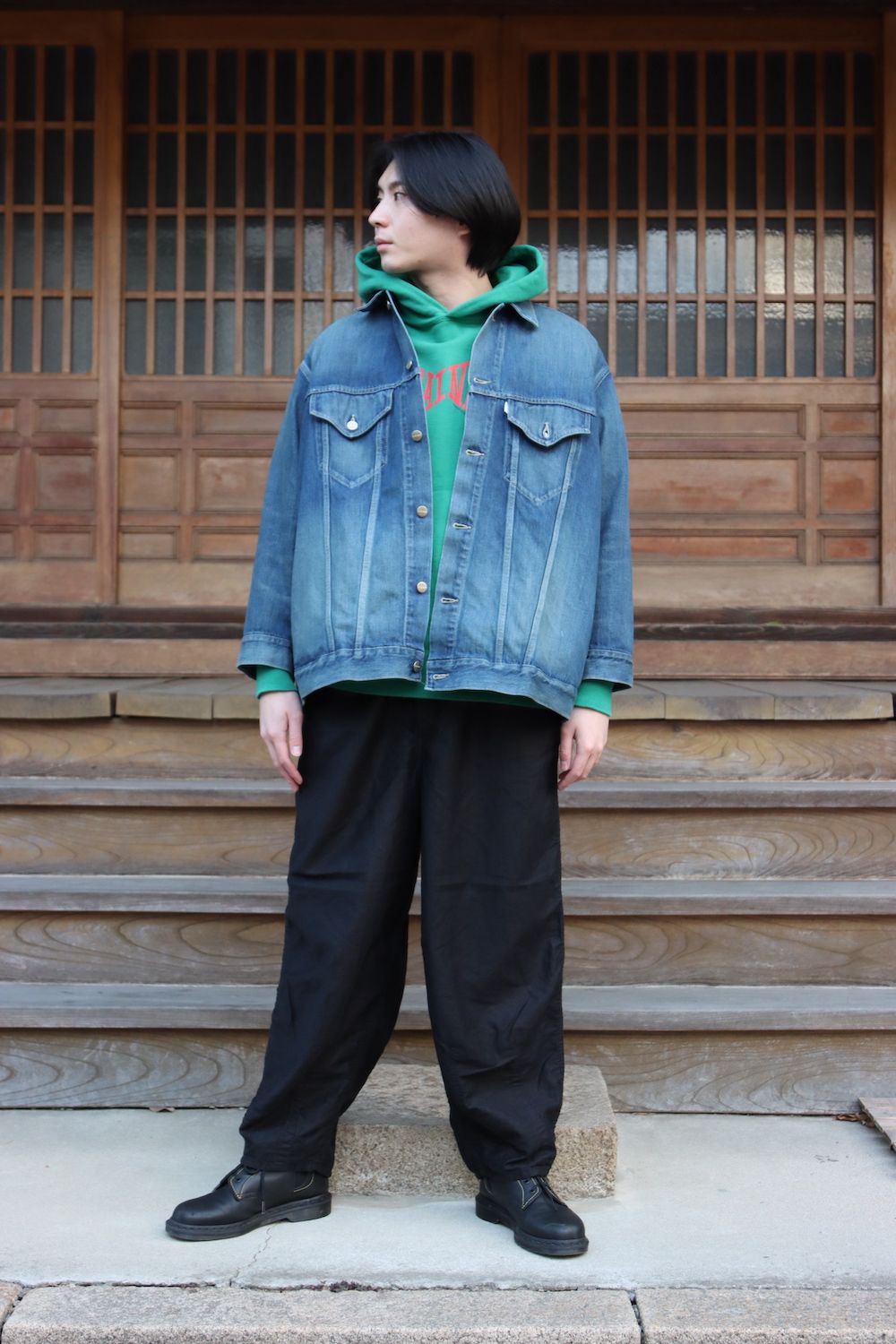 Graphpaper Selvage Denim Trucker Jacket(GU221-30027B) style.2022.1