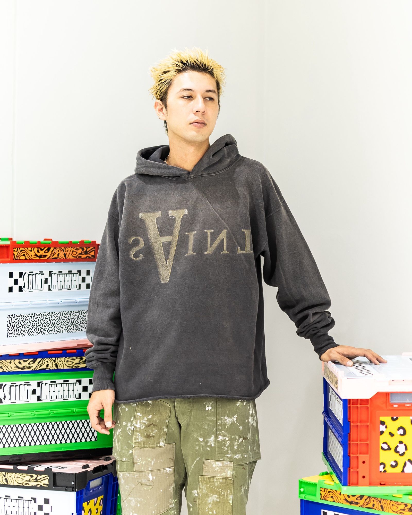 SAINT M×××××× - セントマイケル HOODIE ANARCHY(SM-HR1-0000-119