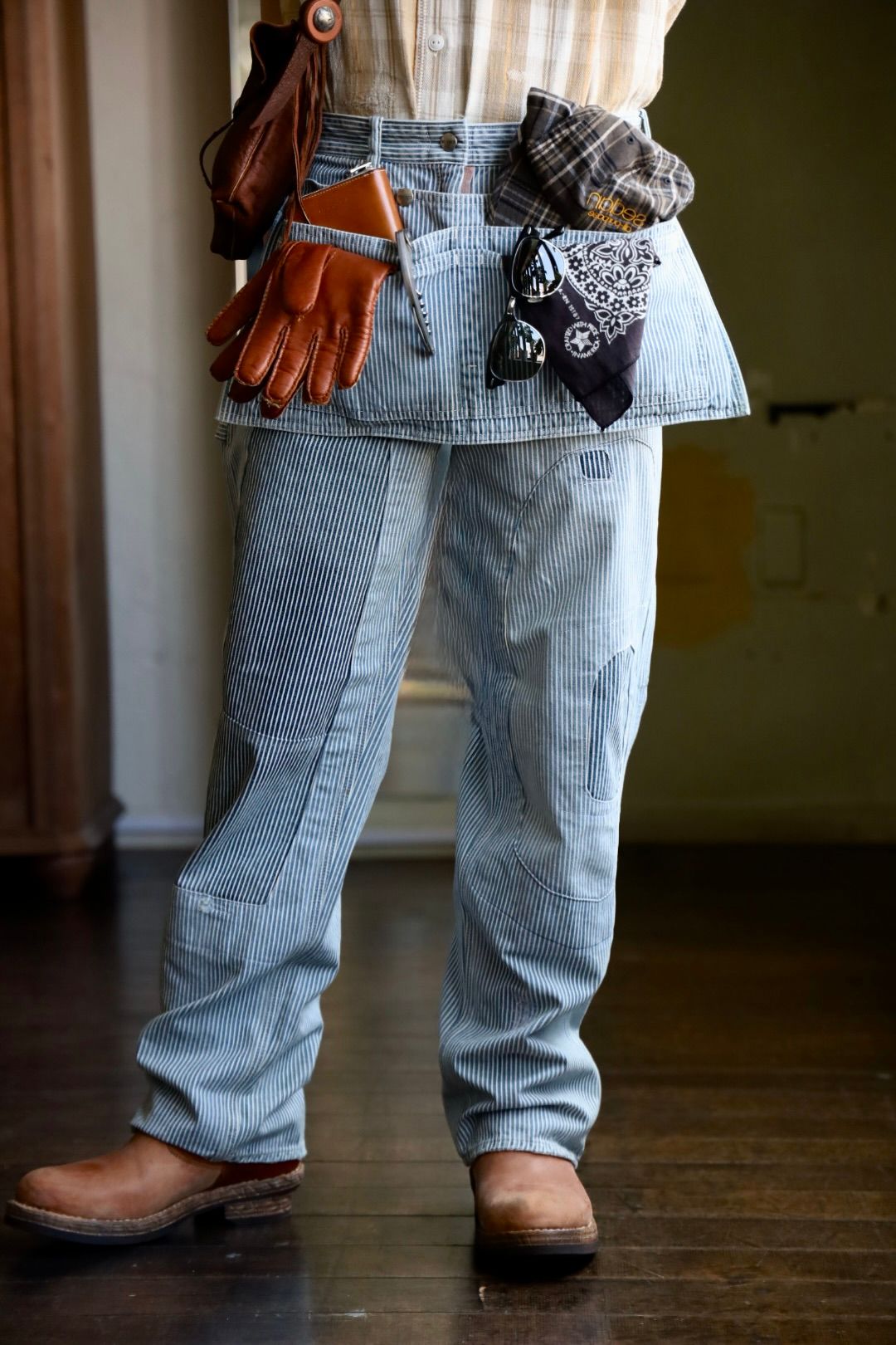 BOWWOW - BOW WOW バウワウ HICKORY PAINTER PANTS with SEPARATE