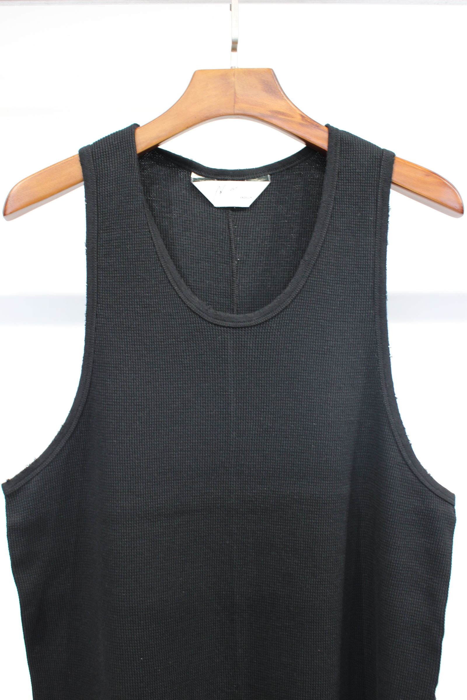 ANCELLM - DAMAGE WAFFLE TANK TOP/BLACK | NapsNote