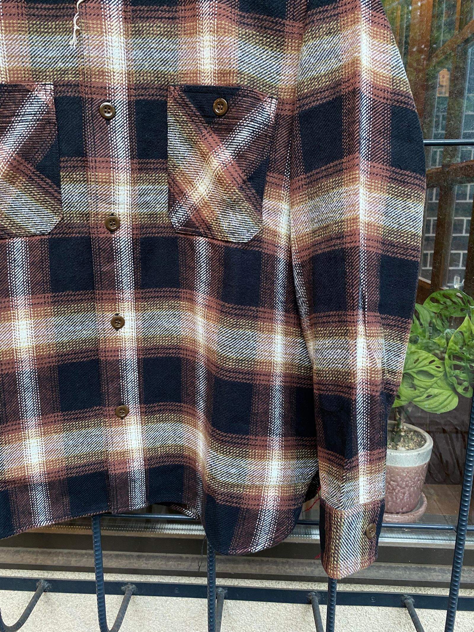 SUGAR CANE - TWILL CHECK L/S WORK SHIRT / ヘビーネルワークシャツ