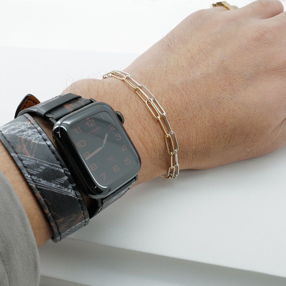 TOMWOOD - Box Bracelet Solid Gold 【ボックスブレスレット】 7.7Inch