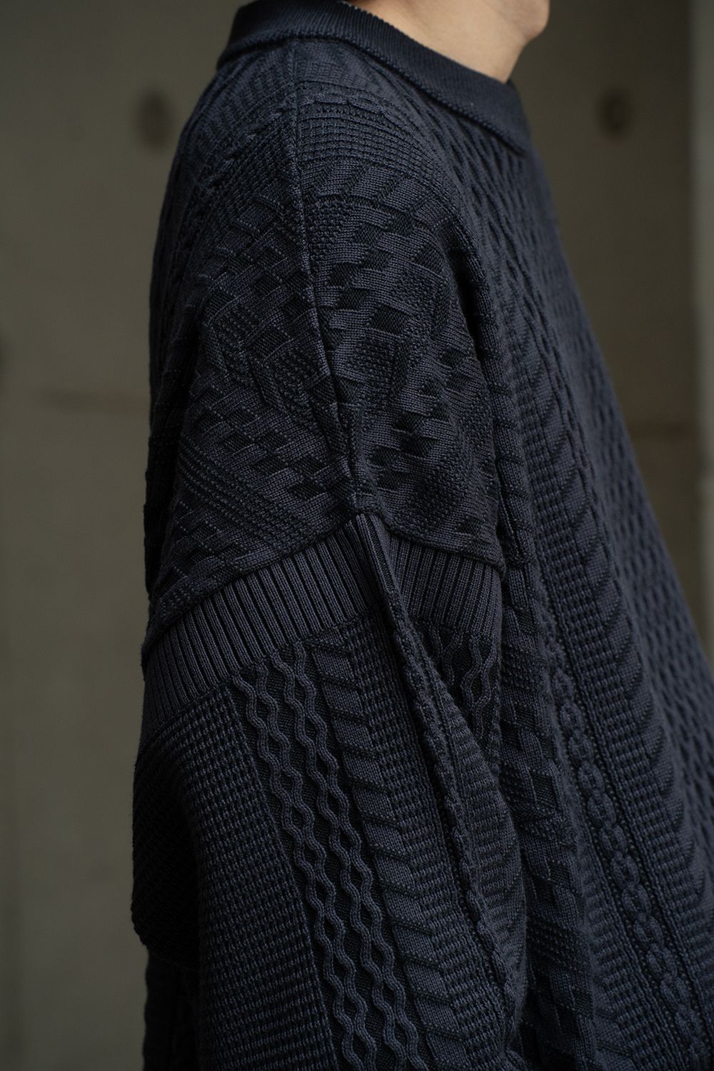 YASHIKI - 【ラスト1点】【25AW】Fubuki Knit(DARK NAVY) | Salty