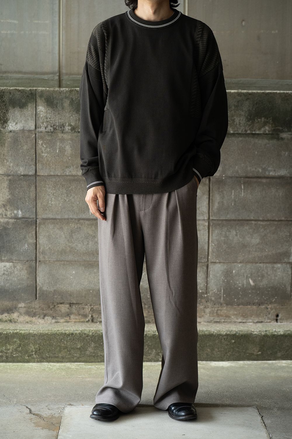 YASHIKI - 【ラスト1点】【25AW】Shimobashira Knit(DARK OLIVE) | Salty