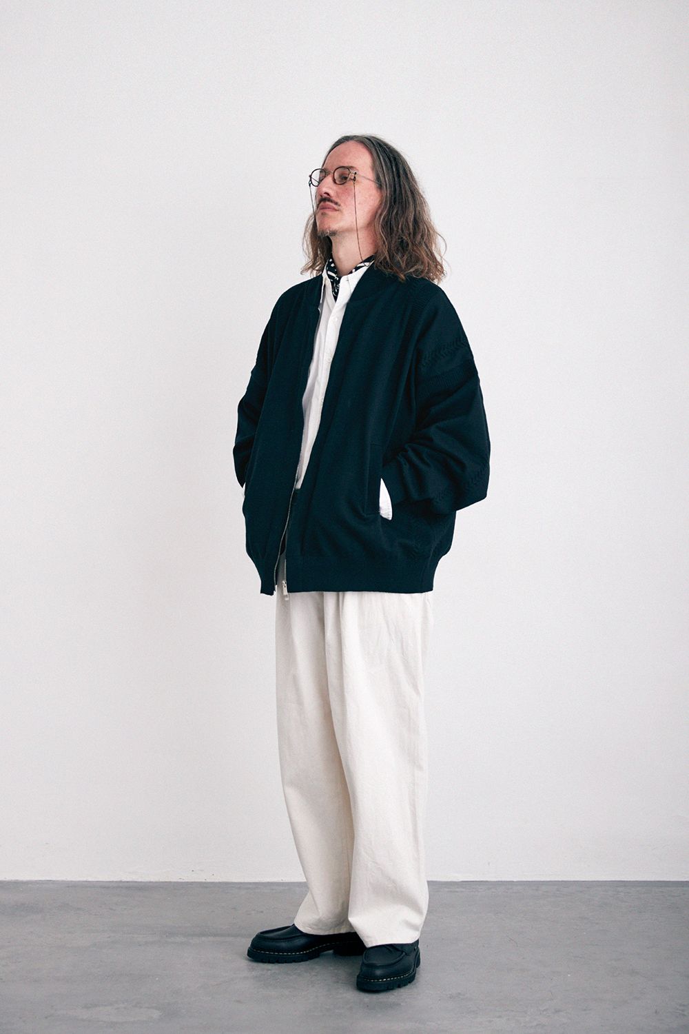 YASHIKI - 【ラスト1点】【24SS】Mebuki Knit Blouson(BLACK) | Salty