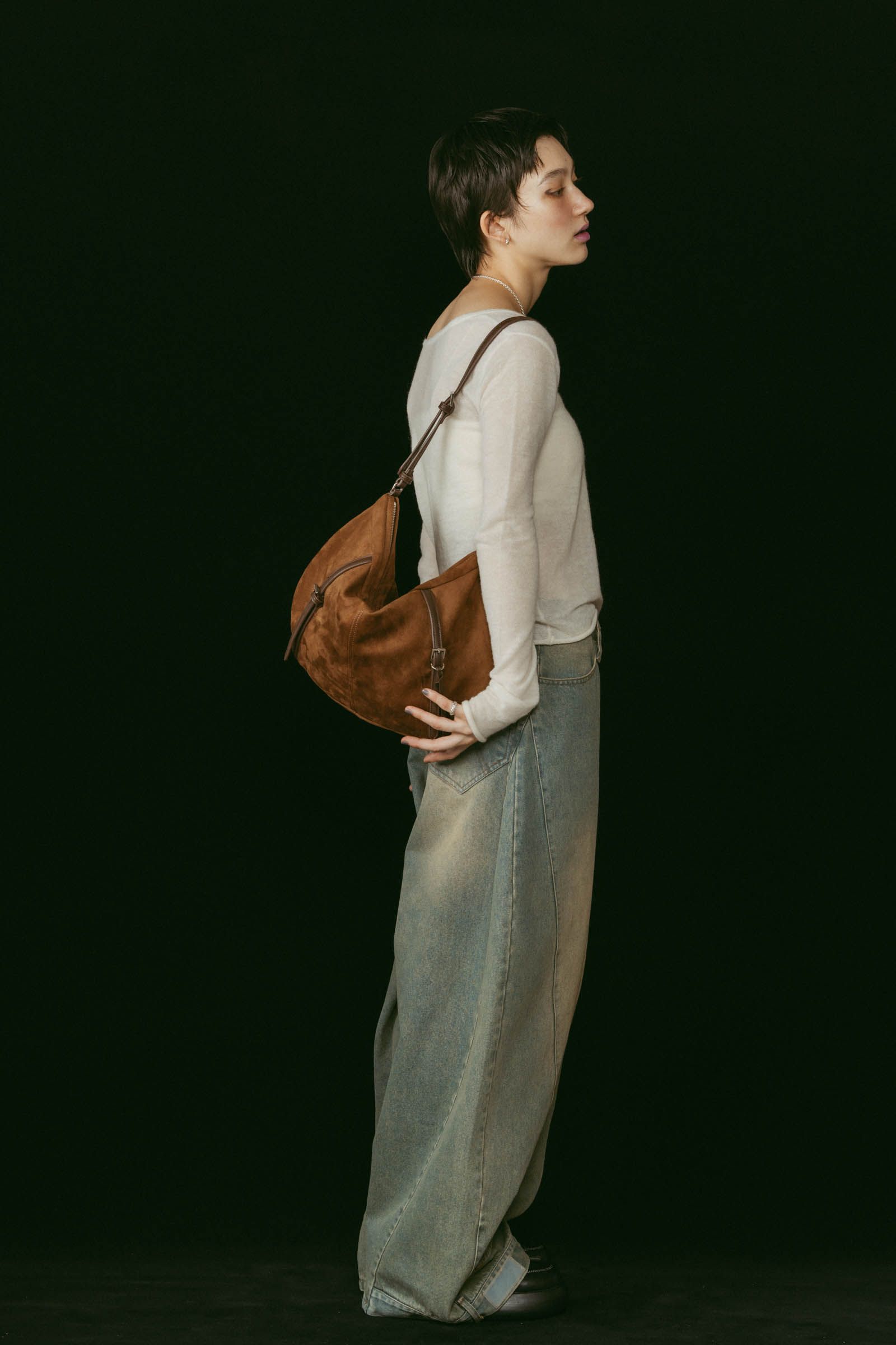 Knuth Marf - 【12月下旬入荷予定】suede moon bag / スエード ムーン