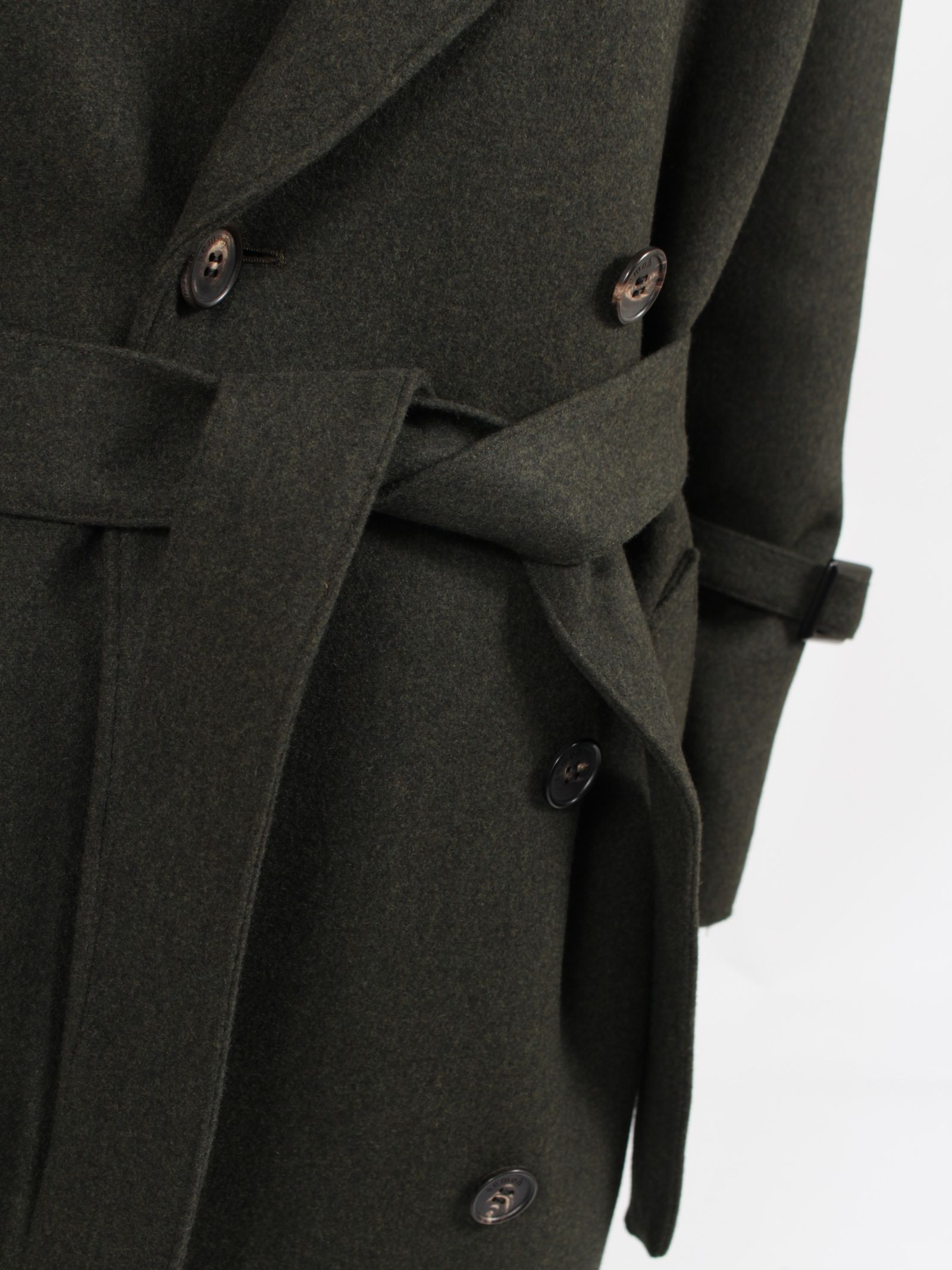 semoh - 【24AW】 カシミヤ メルトン アクションプリーツ ダブル