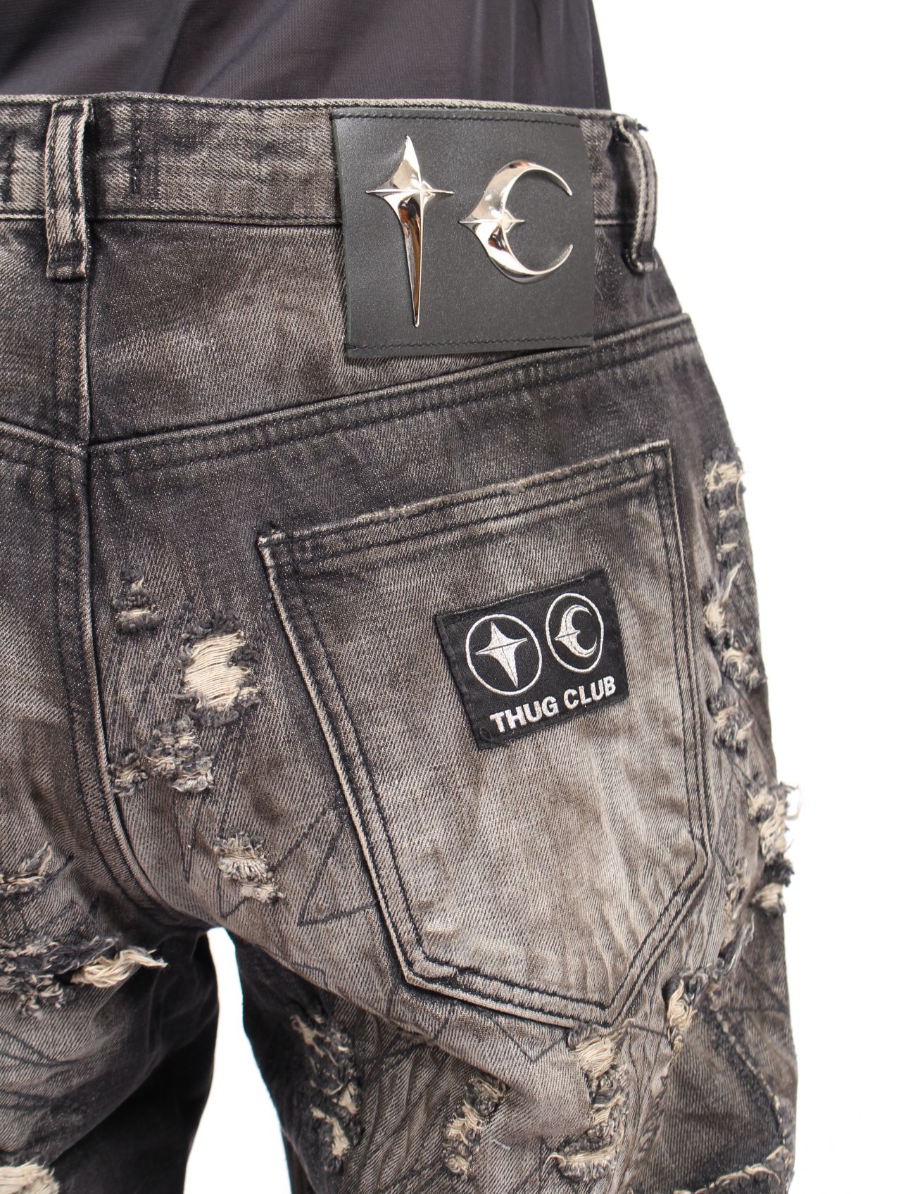 Thug Club - 【25AW】ハードウォッシュド ダメージ デニム パンツ