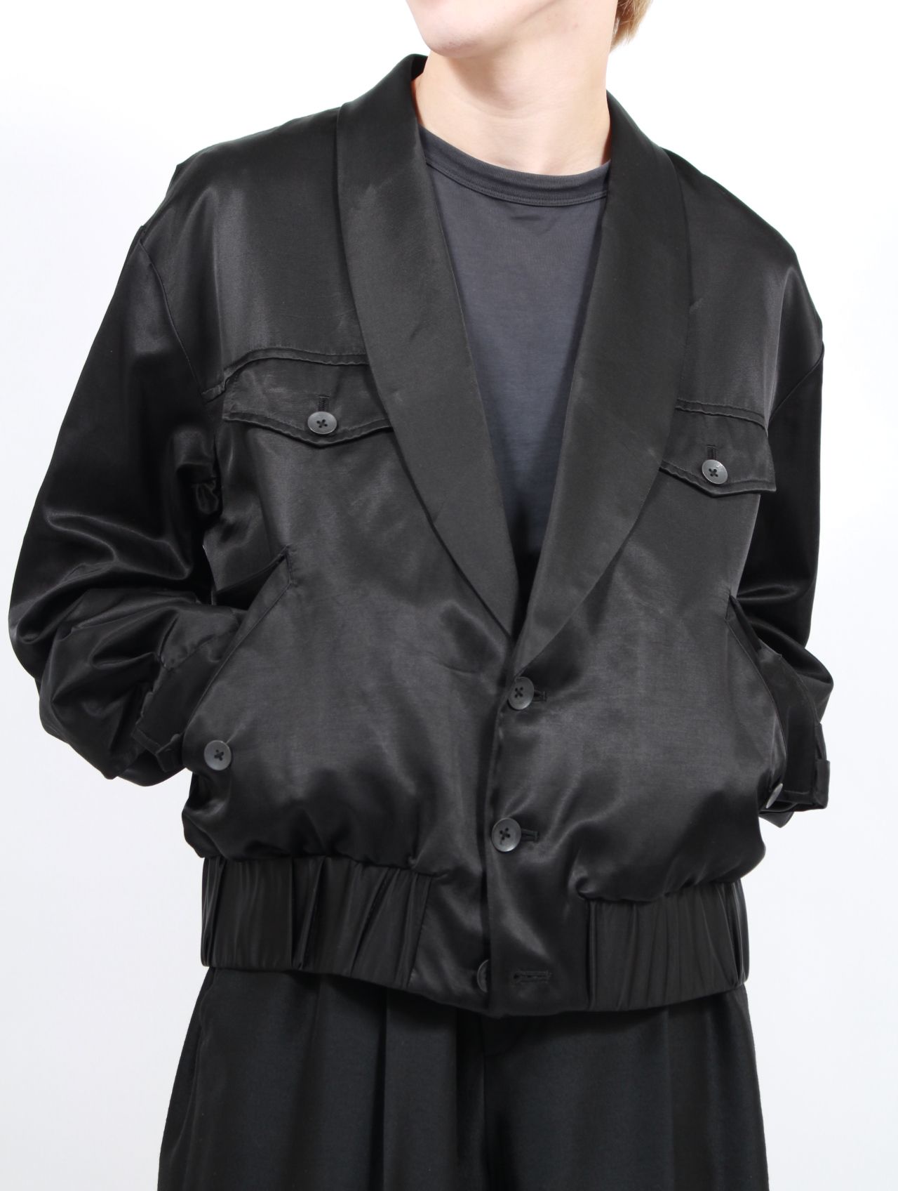 TAAKK - 【25SS】バック 刺繍 ショール カラー ブルゾン / SHAWL