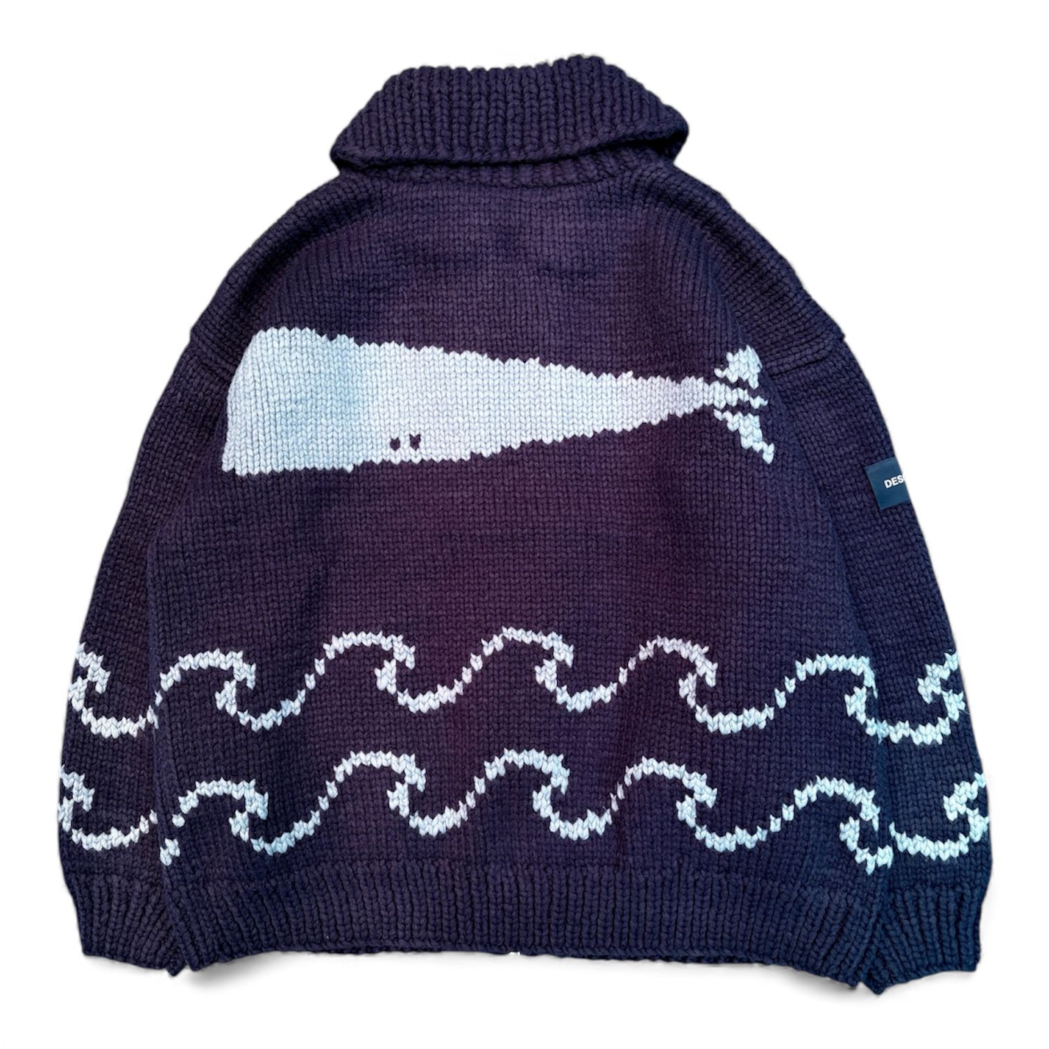 DESCENDANT - CACHALOT COWICHAN SWEATER / NAVY | Stripe Online Store