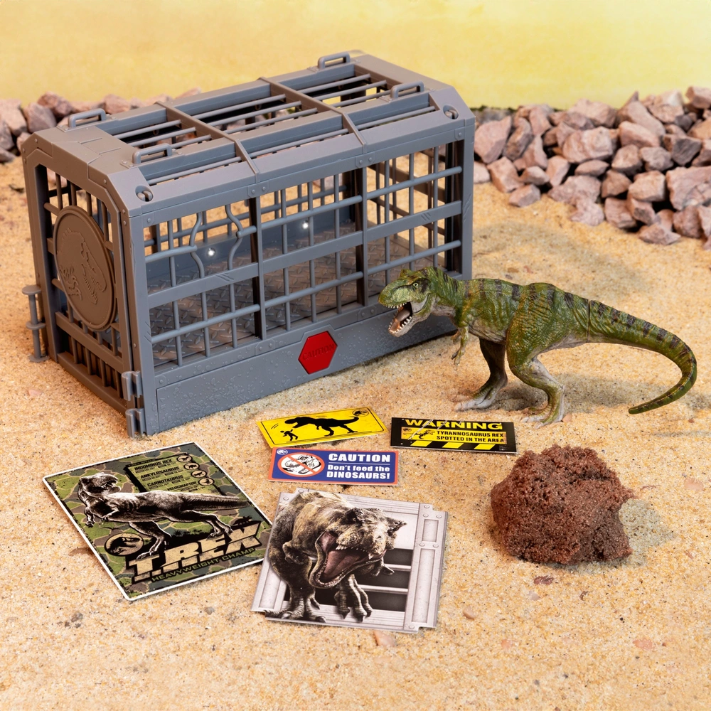 Jurassic World Captivz Epic Battles Rumble Käfig mit T-Rex Figur