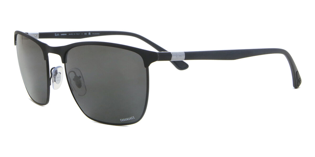 Ray-Ban RB3686 Polarized 186/K8 Square Black Sunglasses