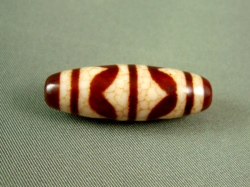 四線虎牙天珠（しせんこがてんじゅ） 龍紋 R 天珠/曼荼羅/仏画（タンカ