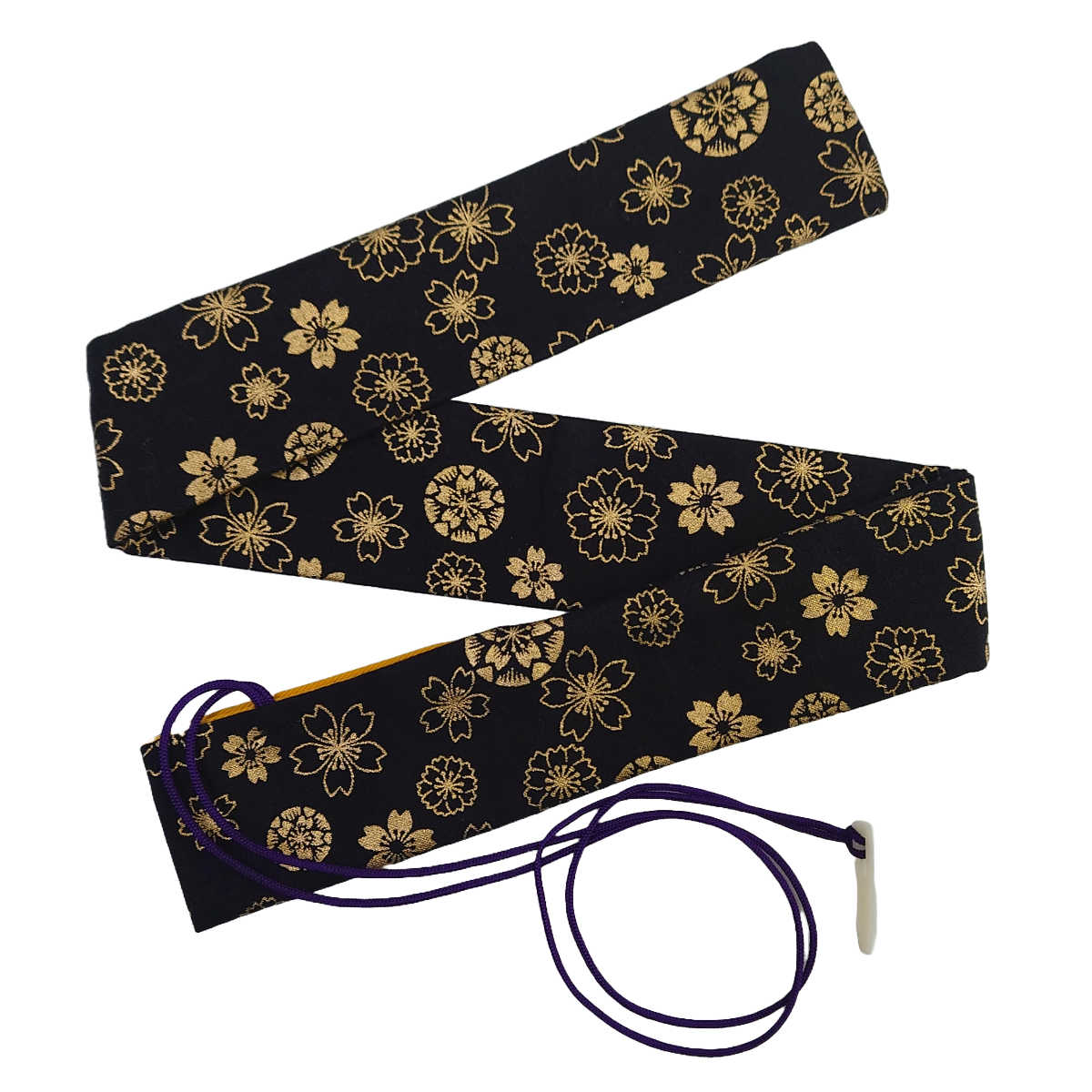 篠笛袋・横笛袋・笛袋 「桜 ラメ」笛袋 綿100% 幅約45mmX長