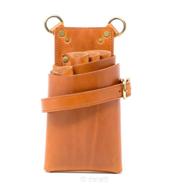 シザーケース4丁用 イタリアンレザー/栃木レザー/ブライドルレザー