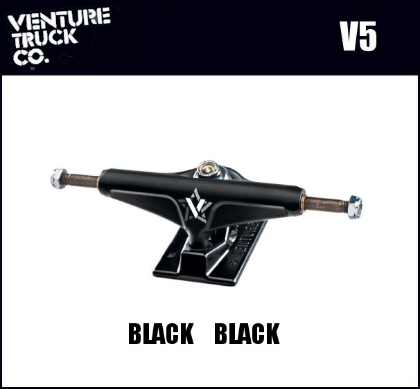 VENTURE TRUCK（ベンチャー）スケートボード トラック V5(BLACK・BLACK)
