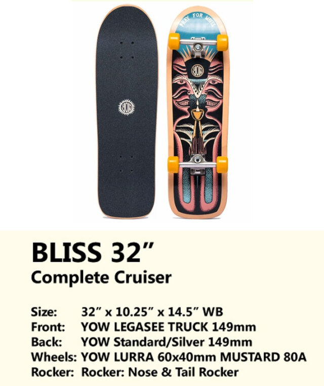 特典付き！】YOW サーフスケート サーフクルーザー ヤウ BLISS 32