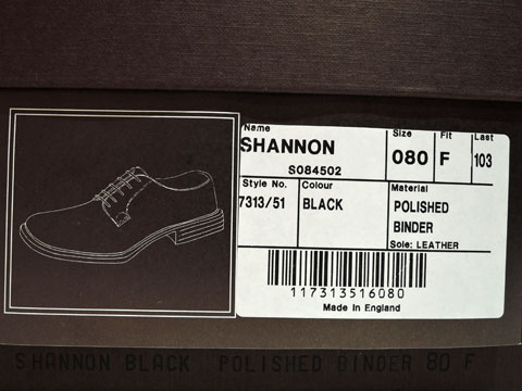 Church's（チャーチ）SHANNON シャノン プレーントゥ STYLE NO. 7313