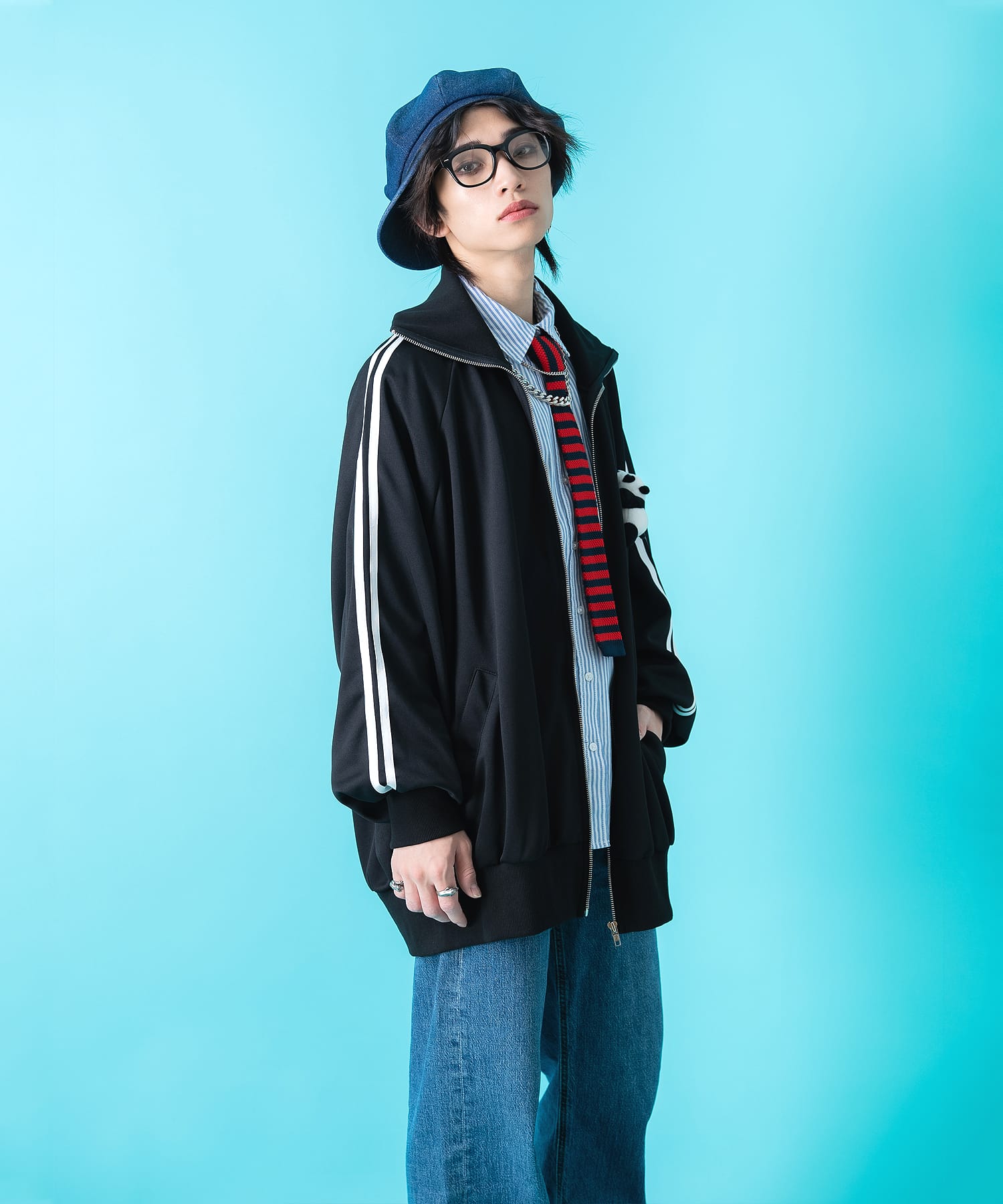 TEDDY ankoROCK ボリュームネックラインジャージ -オーバーサイズ