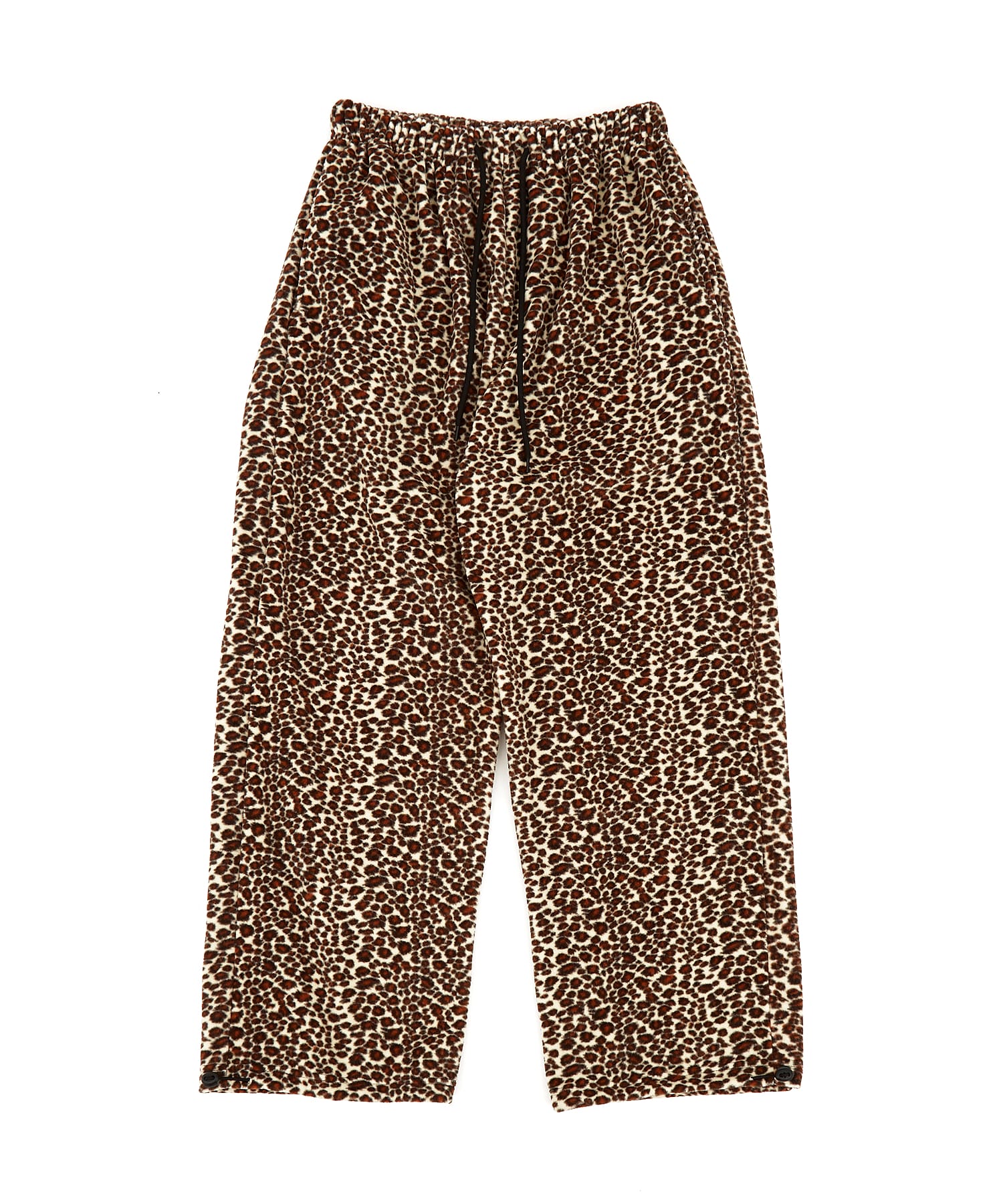 レオパード裏起毛フリースワイドイージーパンツ / メンズ レディース
