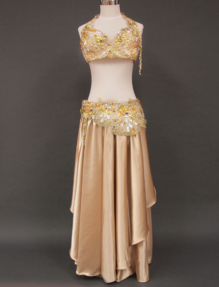 ベリーダンス衣装】ゴージャスなゴールド！可愛らしさもある