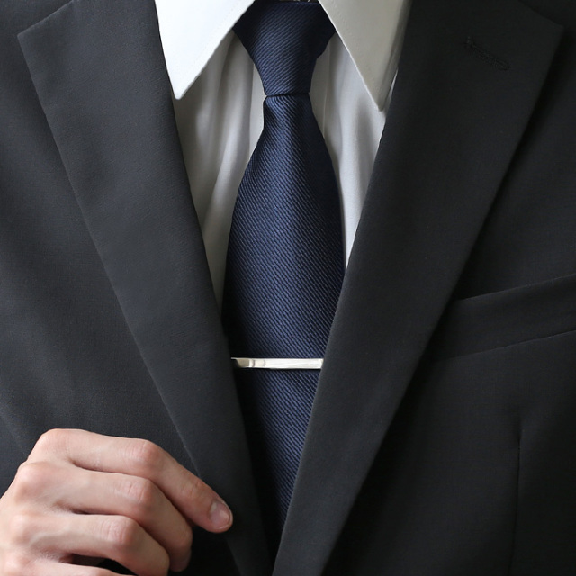 刻印無料】ネクタイピン 名入れ 5mm シンプル シルバー ネクタイピン