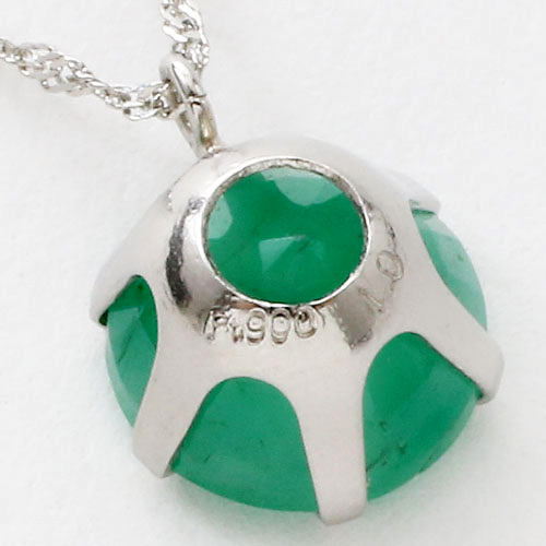 送料無料】【日本製】プラチナ(Pt900)枠 天然ベリル/エメラルド 1ct