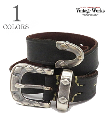 Vintage Works ヴィンテージワークス 茶芯|厚銀メッキ真鍮バックル|5