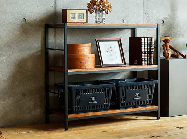 ZAGA（ザガ） オープンラック 幅90cm 3段タイプ｜北欧・ヴィンテージ