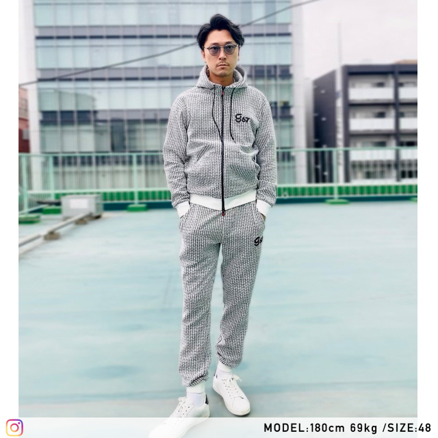 大きいサイズ 格子柄ブークレジャガードジョガーパンツ ゴルフ