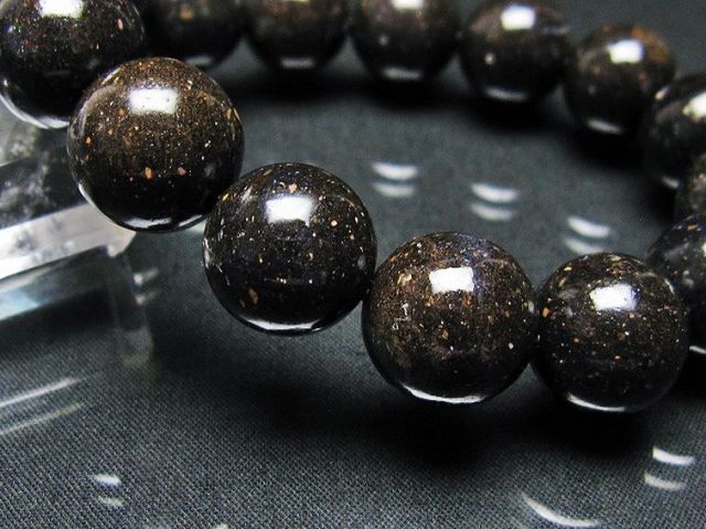 ブラックオパールブレスレット14mm[T249-4028]