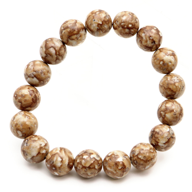 日本の銘石 鞍馬石 ブレスレット 12mm 京都府産 証明書付き