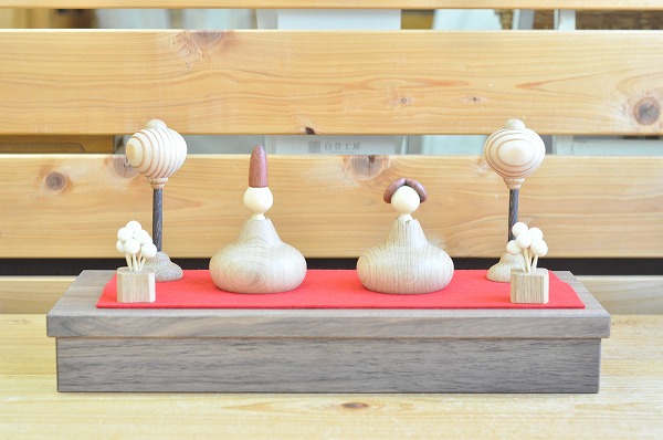 2024年新作】三浦木地 三浦忠司 木の雛人形 ひな一段セット小 ・新 木