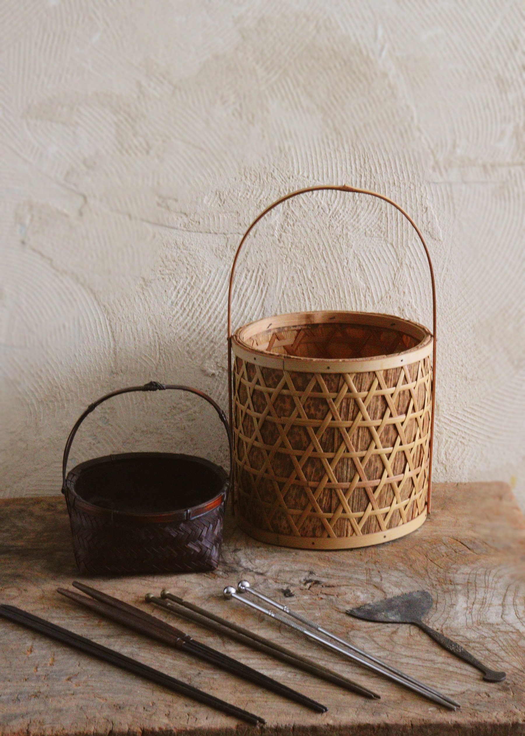 火箸 三種 火鉢 手あぶり 卓上火鉢 古道具 風炉 民藝 炉 茶道具Antique