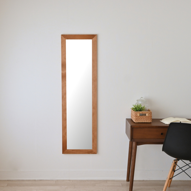 Leon レオンミラー ウォールミラー 壁掛け 鏡 アンティーク調 天然木