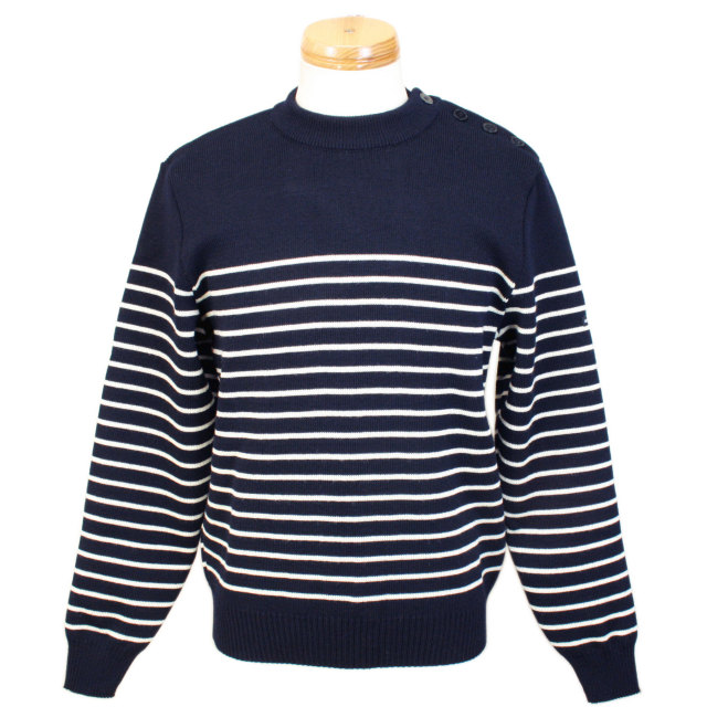 メンズマリンセーター BINIC II［マリン/生成り］：セントジェームス