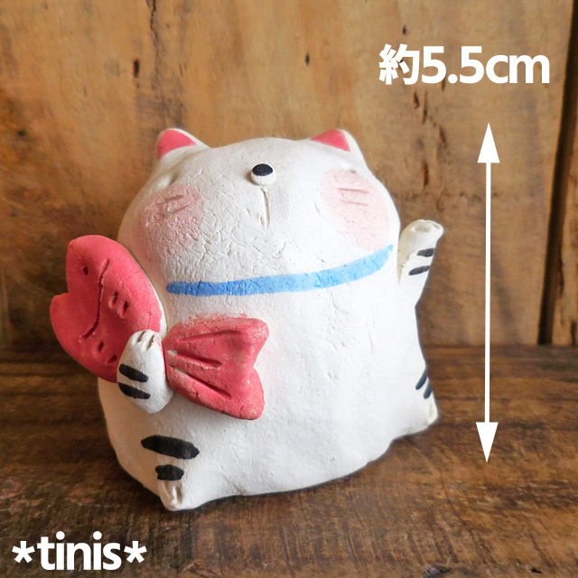 赤鯛猫 香炉 招き猫 縁起物 置物 陶器製 Lucky Cat Maneki Neko