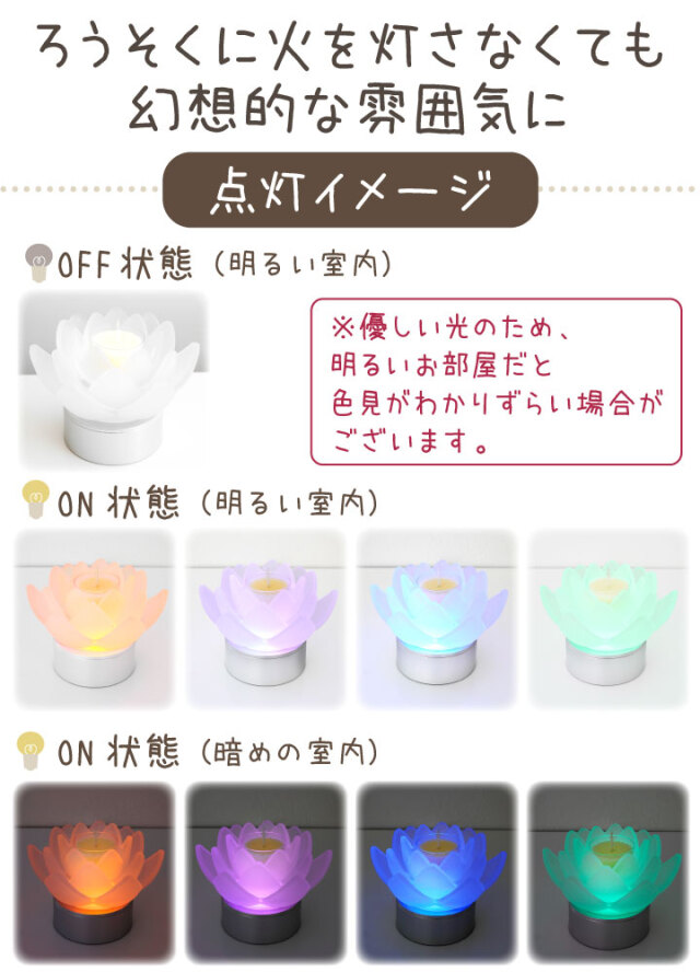 ペット仏具 LED コースター付き キャンドルスタンド とうろう清蓮華 DX