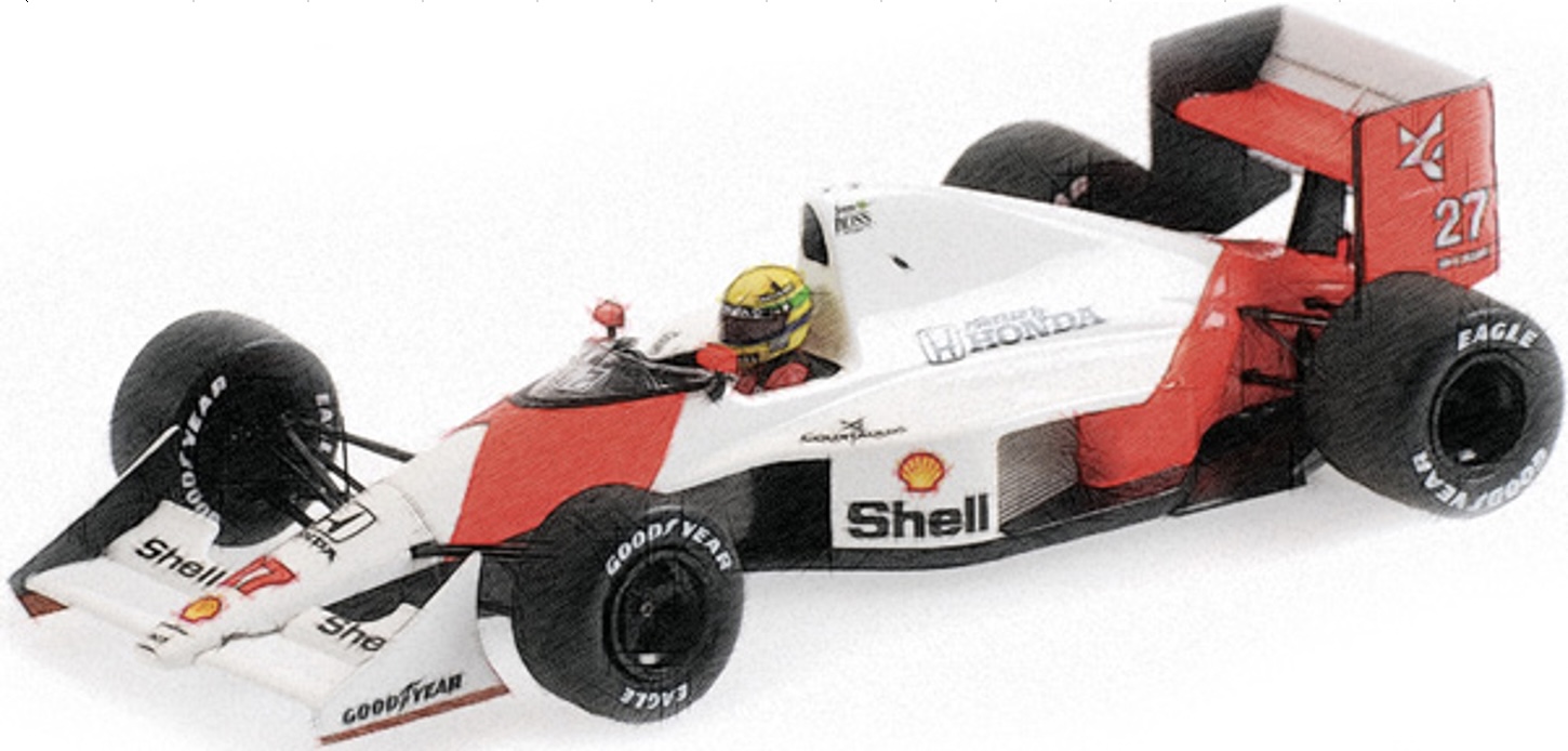 予約] ミニチャンプス 1/18 マクラーレン ホンダ MP4/5B A.セナ 1990