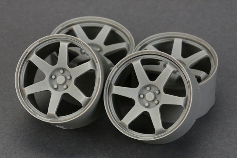 ホビーデザイン 1/18 20インチ RAYS TE37 ホイールセット HD03-0388