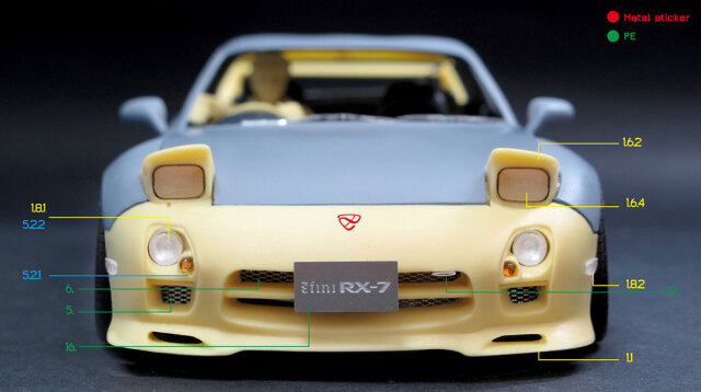 ZoomOn 1/24 トランスキット マツダ アンフィニ RX-7 FD3S 頭文字D