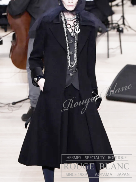 シャネル ロングコート ブラック #36 18A タグ付 メティエダール