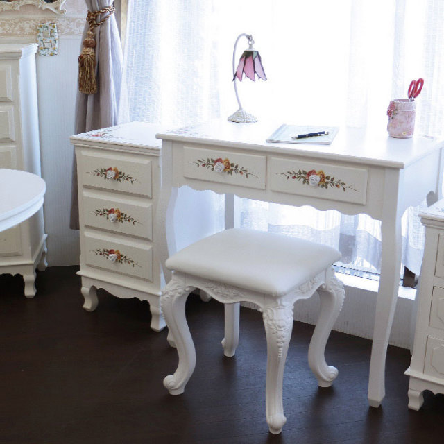 ロースペイント 3段チェスト(ナイトテーブル)｜おしゃれな姫家具通販