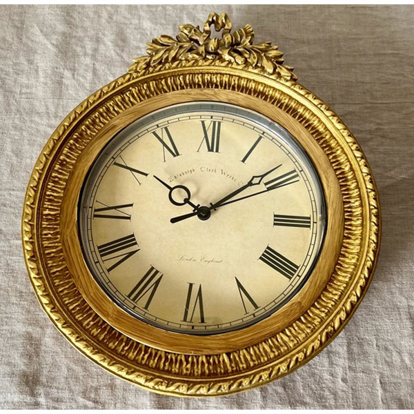 アンティーク ウォールクロック 壁掛け時計 ゴールド｜Y-KAGU(輸入家具