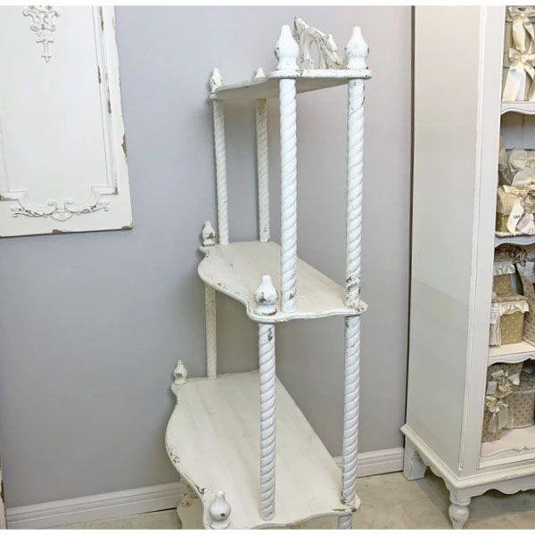 アンティーク シャビーシック 4段シェルフ オープンラック 高さ160cm