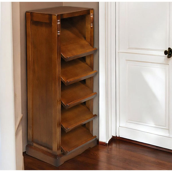 送料無料】 英国調 アンティークオークコレクション スリッパラック