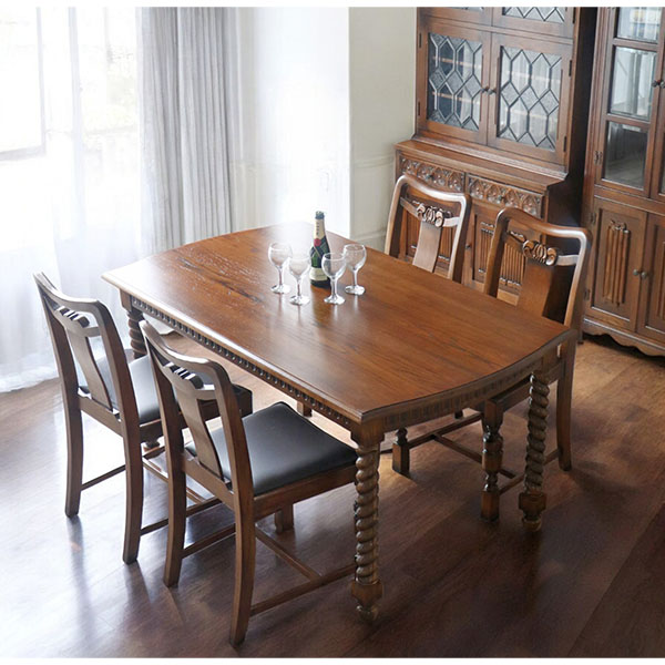 アンティークリプロダクト ツイストレッグ ダイニングテーブル 幅145cm
