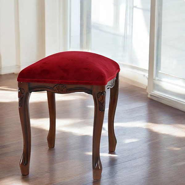 マリナカッシーリ 猫脚スツール (ベロアレッド）｜Y-KAGU(輸入家具屋