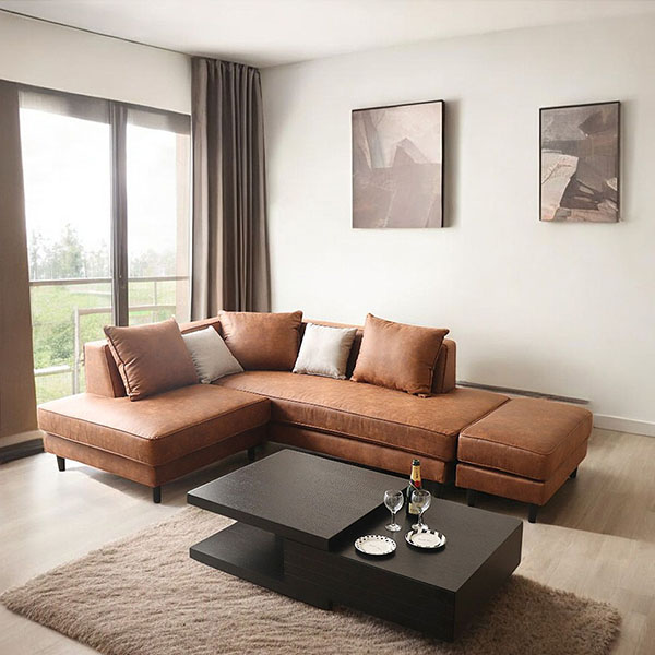 ペットのひっかき傷にも対応！カバーリングタイプ コーナーソファ