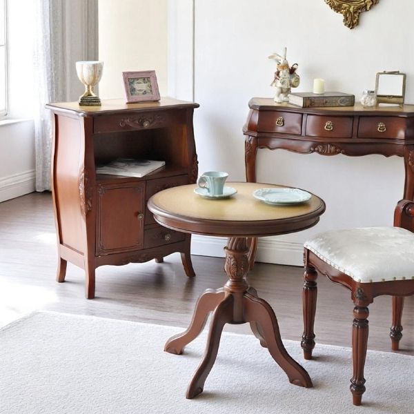 ヨーロピアンクラシック ラウンドサイドテーブル(コーヒーテーブル